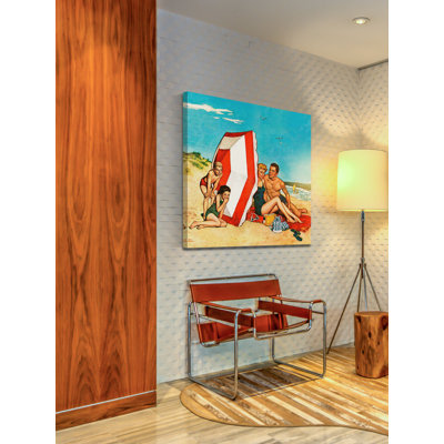 Eavesdropping On Love by Amos Sewell - Wrapped Canvas Painting