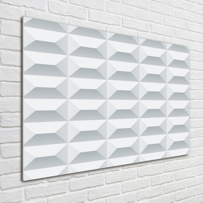 Glass Print Wall Art 100X70cm Image Printed On Glass Decorative Wall Picture Behind Toughened / Tempered Safety Real Glass For Kitchen & Living Room Theme:Geometric Background