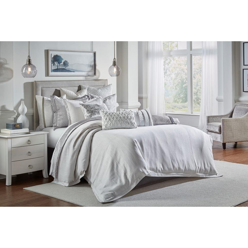 Polyester Percale Solid Colour Duvet Cover, King Duvet Cover + 2 King Sham Pillow