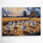 «Farm Geese Brown», art mural sur toile-1253519080