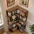 6 Tier Corner Bookshelf, 66" Tall L Shaped Bookshelf With Baffle, Freestanding Display Corner Shelf, Wooden Bookcase With Open Shelf Units For Living Room, Bedroom, Home Office, Walnut-18038903