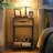 Brown Wooden Bed Cabinet
