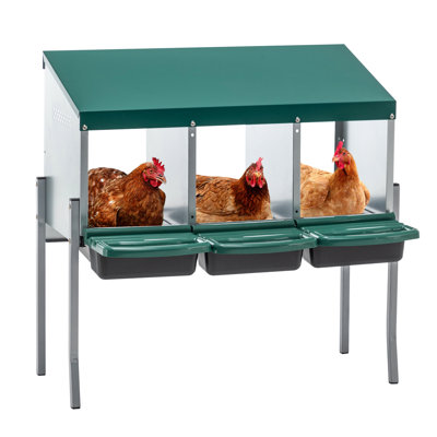 3 poules pondeuses avec des pattes et un couvercle pour le poulailler extérieur à la ferme, des suites privées pour augmenter le volume de production d'œufs, un système de roulement rapide à 3 œufs, une fonction de ventilation d'air de conception, 10