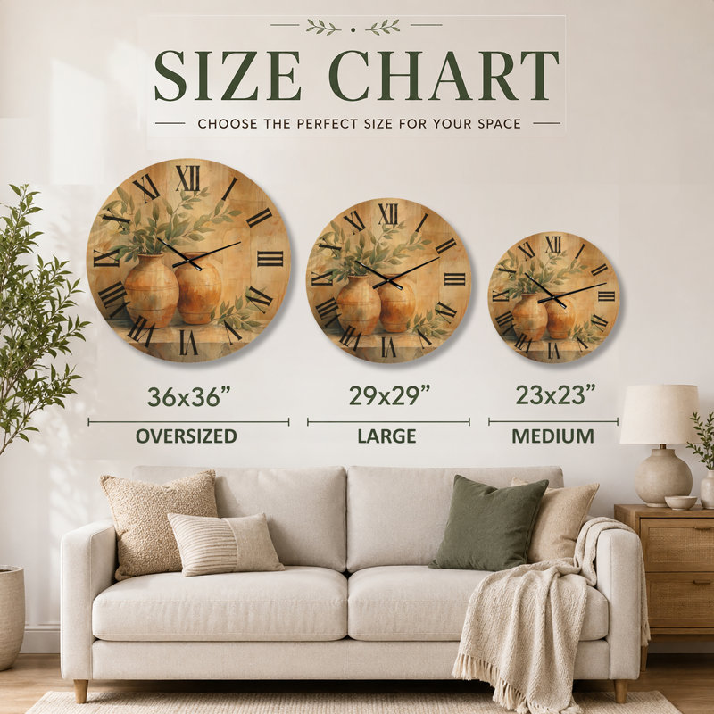 Horloge murale Boho, Large