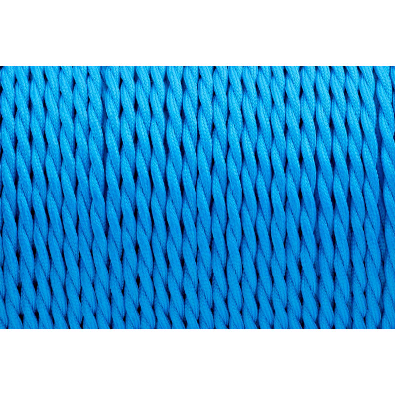 2Core Twisted Vintage Coloured 0.75Mm Braided Fabric Flexible Electrical UK Lighting Wire Cable, Blue