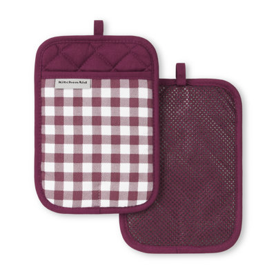 Ensemble de 2 porte-casseroles en vichy KitchenAid, 7 po x 10 po