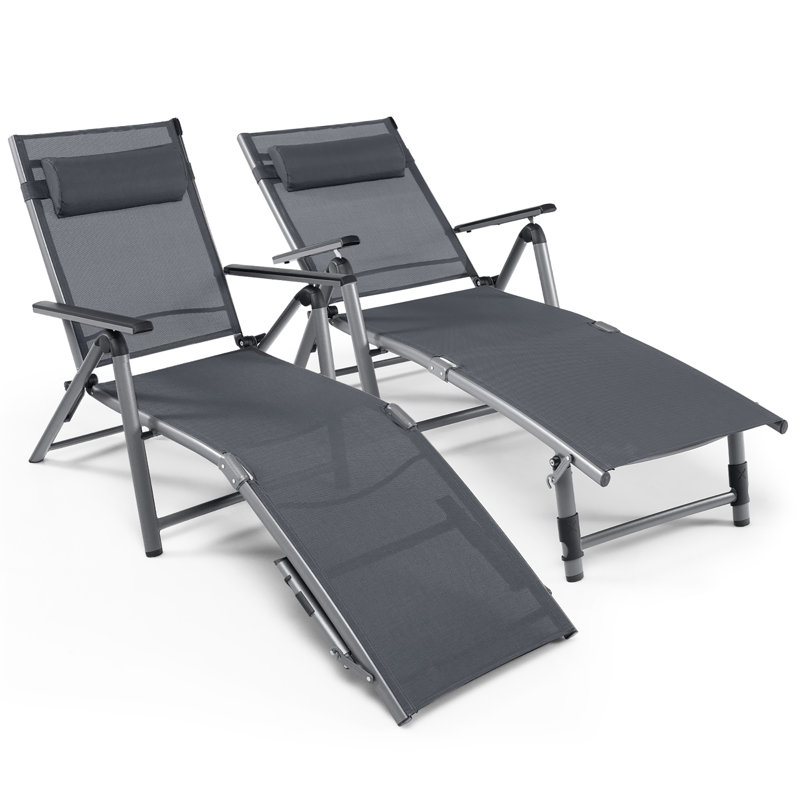 Broadvayne Outdoor Metal Chaise Lounge