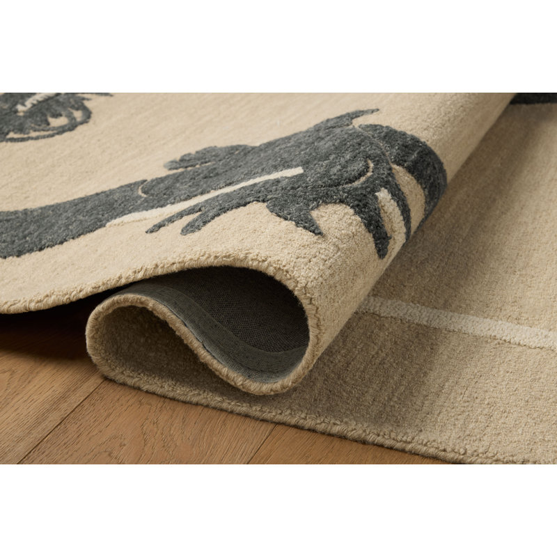 Brigette Romanek Romi Oatmeal / Midnight Area Rug, Square 7'9"