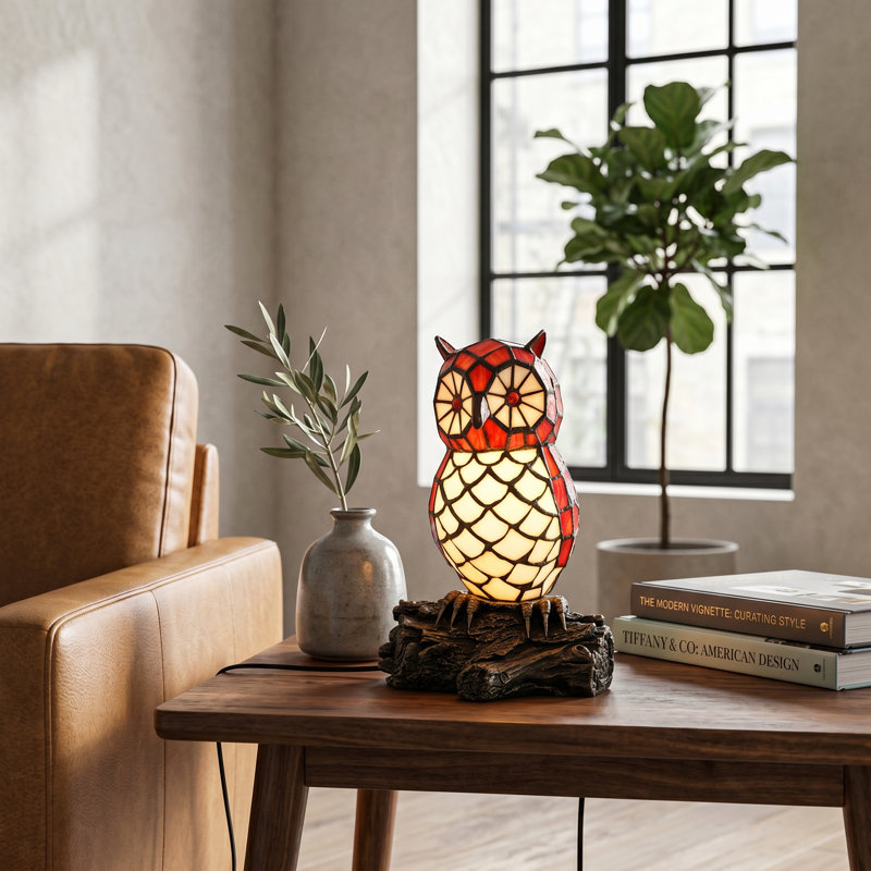 Lampe de table Tiffany Style Owl