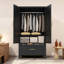 Armoire en métal de 152 cm de hauteur avec tiroir et tringle.-49415703
