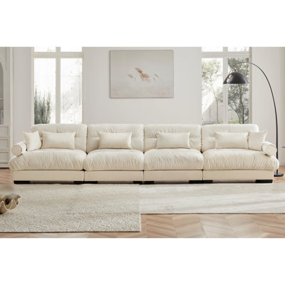 Canapé modulaire en velours surdimensionné Comfort