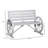Rustic Gray Patio Bench With 41" Wooden Wagon Wheel, Weather Resistance, , 2 Seat, Fir Wood Bench, Wheel And Furniture