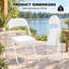 Ensemble de 4 chaises pliantes rembourrées blanches avec structure en métal-1877055584-1877055598