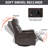 Faux Leather Heat Massage Manual Recliner Chair With Rocker And Swivel-2128909802