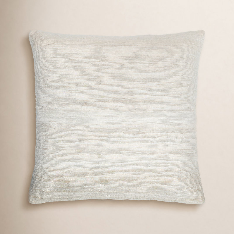 Jeté carré en mélange de lin Ugo, Housse de coussin seulement - sans coussin, 22 po x 22 po