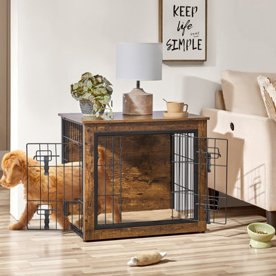 Dog Crate Furniture with 2 Doors