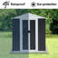 Abri de jardin à porte coulissante pour le rangement extérieur