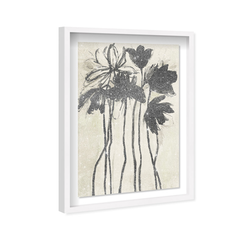 Flower Abstract Studio Shadowbox Floral & Botanical Print by Oliver Gal, Black Frame, 10 x 15, 46.5"H x 31.5"W