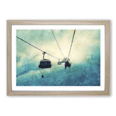 Ski Lift - Picture Frame Graphic Art