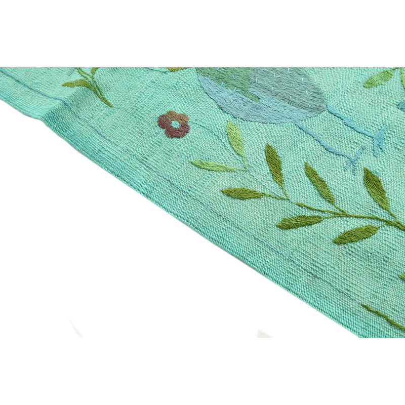 Tapis turquoise 6x9 Perry