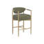 HELOISE Upholstered Stool with Metal Frame-678855855