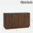 Modern Fluted Sideboard With Adjustable Shelves And Metal Handles-235850972
