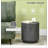 Lightweight Accent Table with Terrazzo Finish , Cream White-643011330