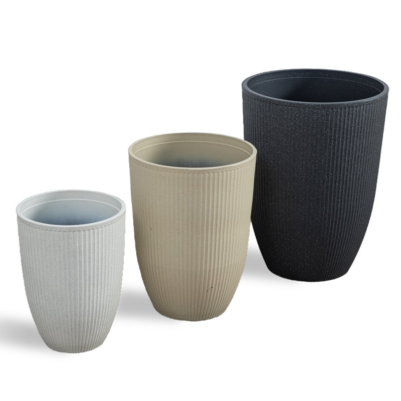 PE Tapered Round Pot Planters Set