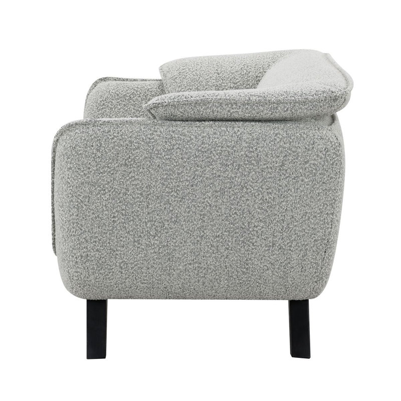 Nayeli Linen Chair, Light Grey Boulce