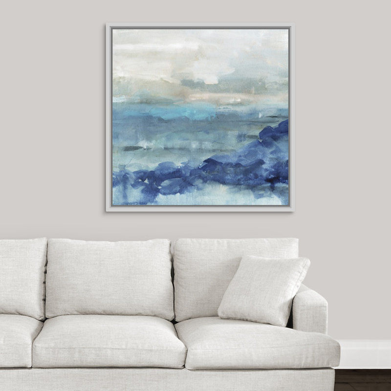 «Sea Swell I», peinture sur toile, H 36 po x l 36 po, Toile tendue, Sans cadre