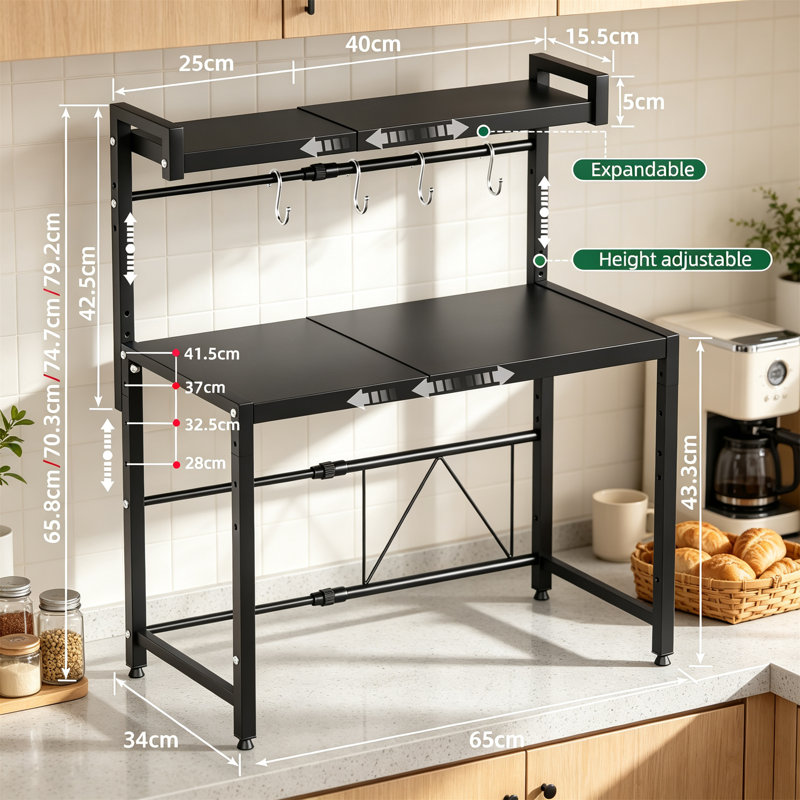 3 Tier Expandable Microwave Shelf Stand