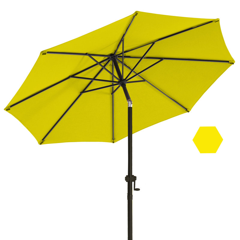 Parasol de marché Market, Jaune, H 100 po x l 108 po x P 108 po