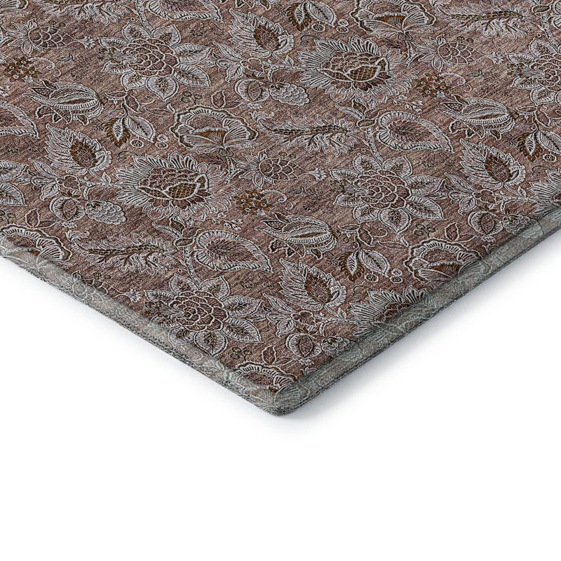 Tapis de qualité supérieure en cuivre Addington lavable à la machine, Rectangle 10 pi x 14 pi
