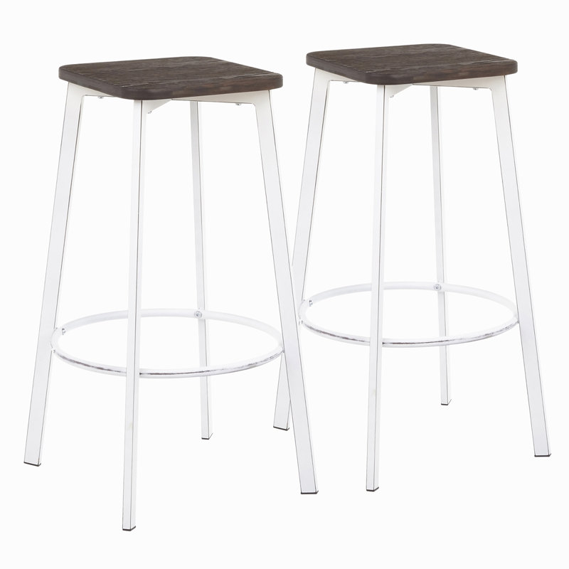 Tabouret de bar 29,85 po Malaeya, Blanc