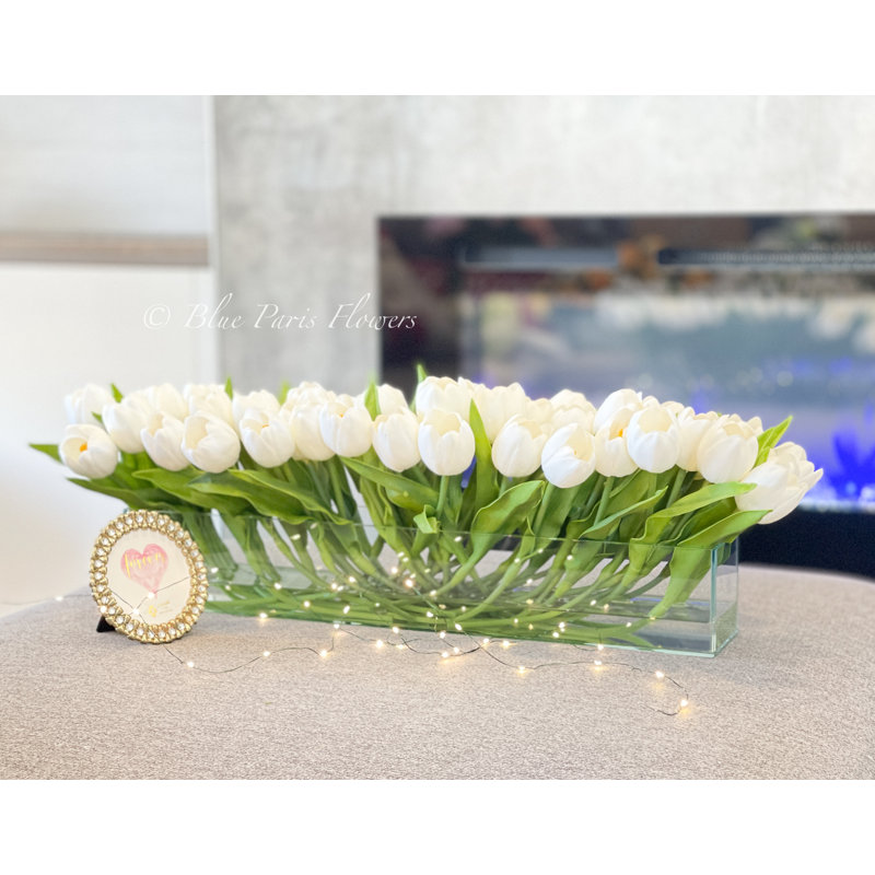 Centre de table tulipes dans un vase
