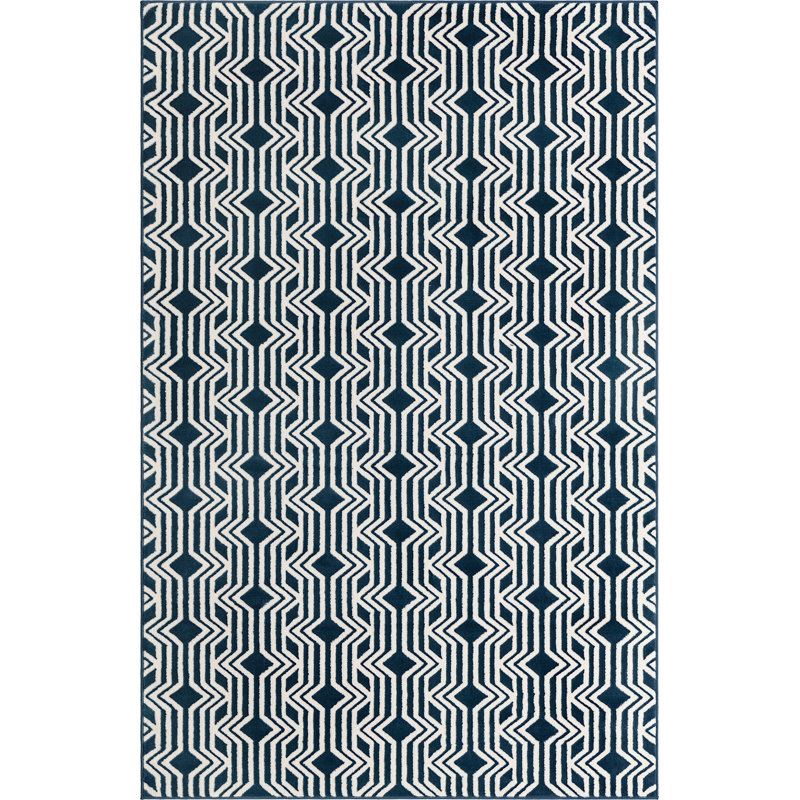 Geometric Indoor Rug, Rectangle 5'3" x 8'