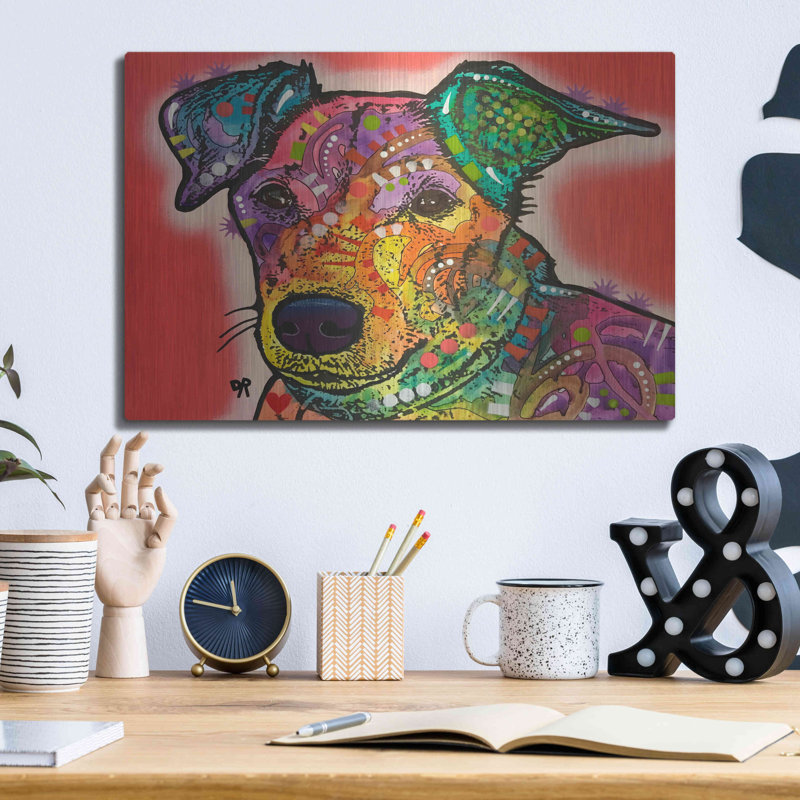 «Charley» par Dean Russo - reproduction d'art sur métal sans cadre, L 16 po x H 12 po