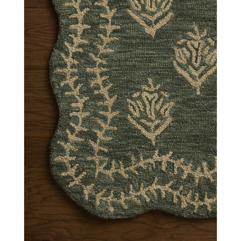 Rifle Paper Company x Loloi Lisette Forest / Oatmeal  Area Rug, Rectangle 2'3" x 3'9",  Forest/Oatmeal 