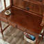 Bureau rectangulaire à 2 tiroirs en bois massif et en bois manufacturé brun noisette