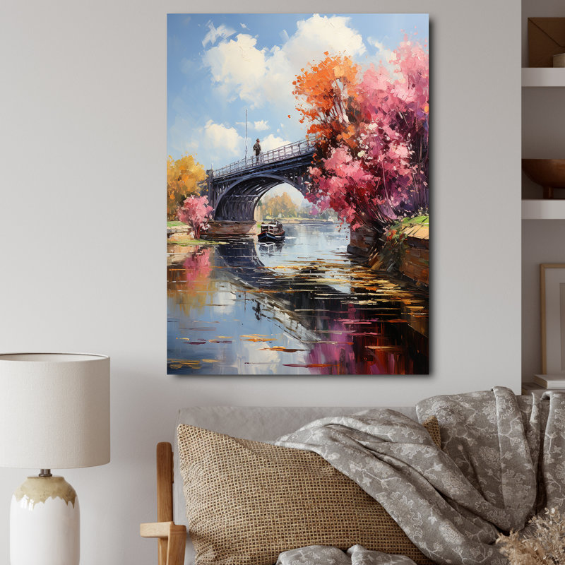 Robertville, le pont à Argenteuil II, H 32 po x l 16 po x P 1 po, Toile tendue