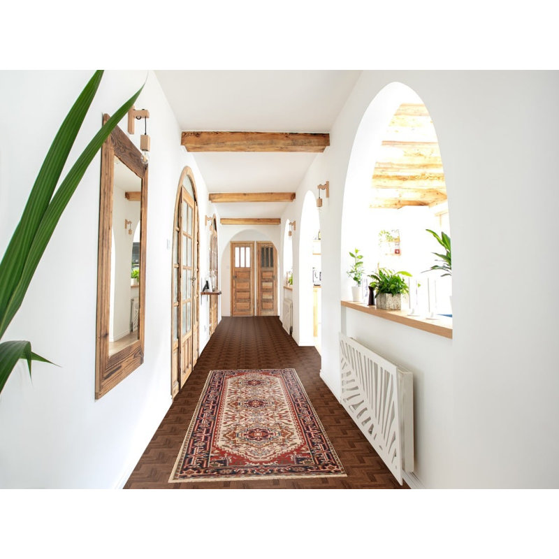 Tapis de couloir indien ivoire 3x8