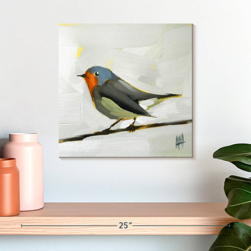 Crowle Robin On Wire, 16" H x 16" W