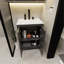 Meuble-lavabo avec lavabo, meuble-lavabo noir 24 po avec robinet en céramique blanc et ensemble de bonde escamotable