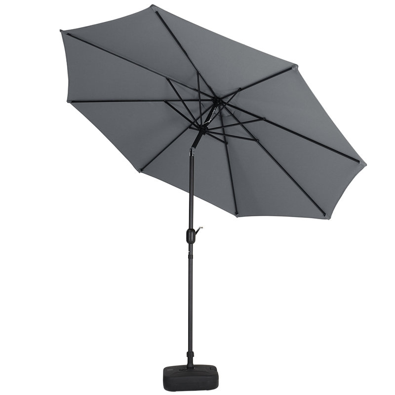 Aaroon 300cm Tilt Market Parasol, Dark Grey