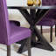 Ensemble de salle à manger 5 pièces, table à manger croisée avec 4 chaises élégantes