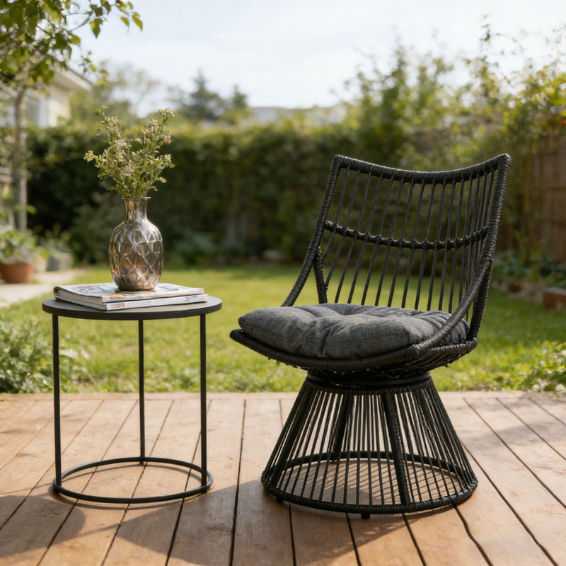 Chaise d'extérieur en rotin
