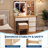Vanity Desk With Led Mirror, Makeup Vanity Desk With 4 Drawers, Power Outlets, Storage Stool, Storage Shelves & Hair Dryer Holder , Adjustable 3 Lighting Modes, Makeup Vanity Set For Bedroom-1983691831
