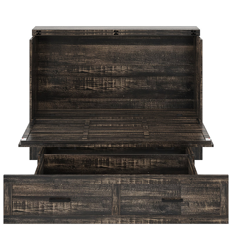 Lit escamotable avec station de charge, Antique Grey