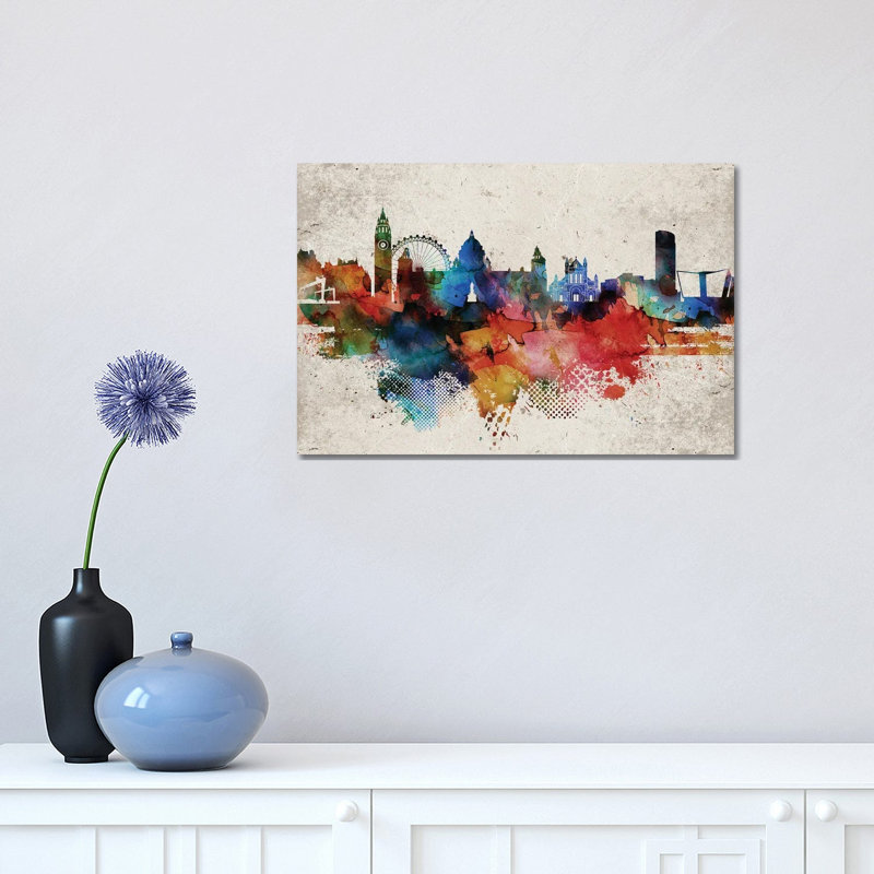 Belfast Abstract by WallDecorAddict - Wrapped Canvas Print, 20.32 cm H x 30.48 cm W