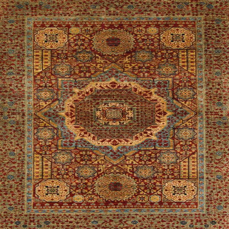 Abstract Indoor Rug, Square 4'